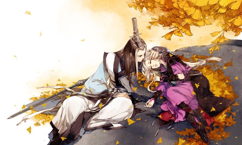 Fallen warrior in autumn