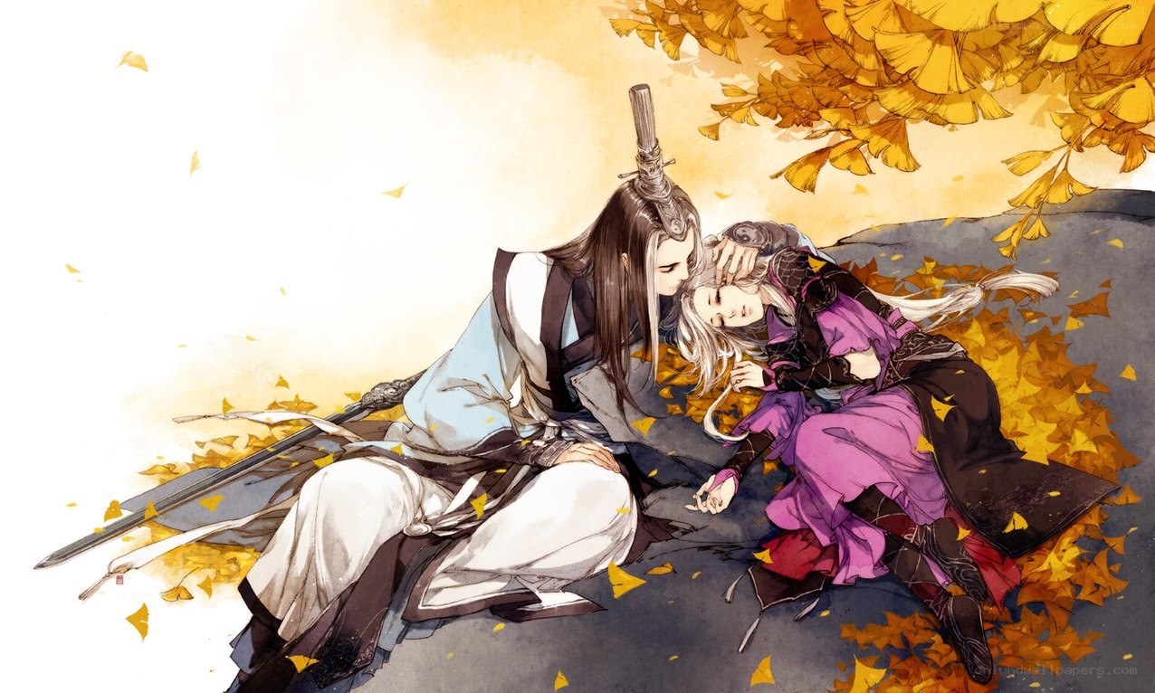 Fallen warrior in autumn