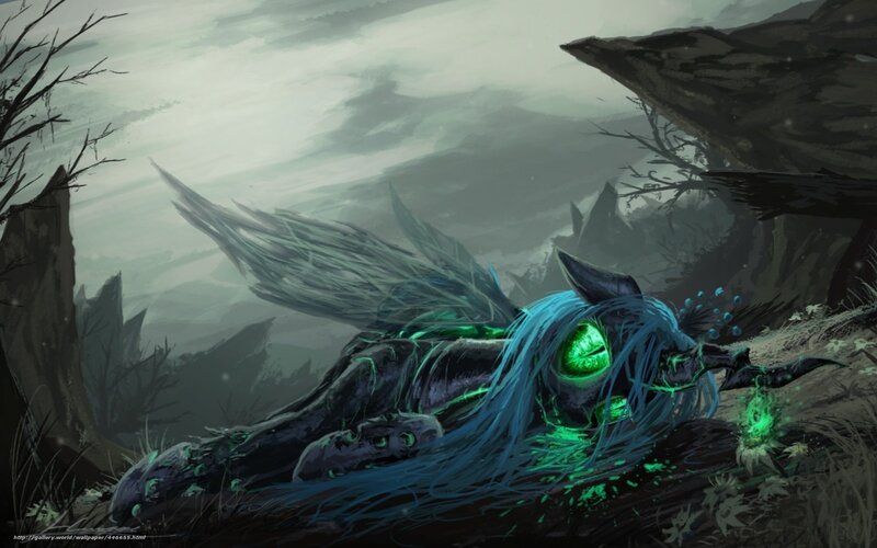 Fallen winged creature