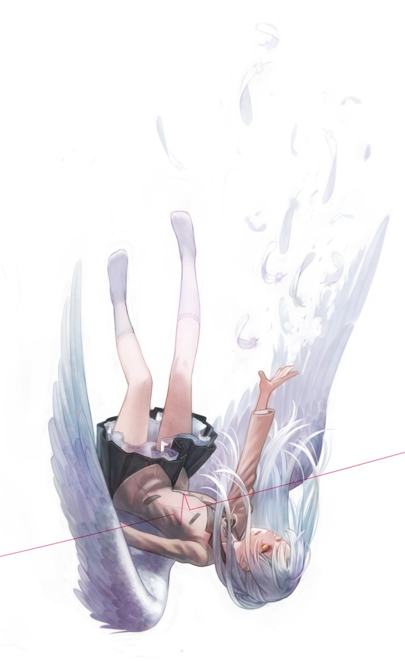 falling angel with wings