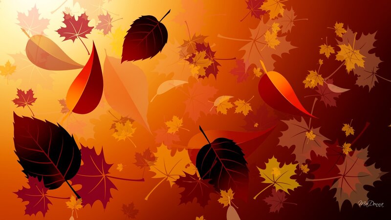 Falling Autumn Leaves — Orange