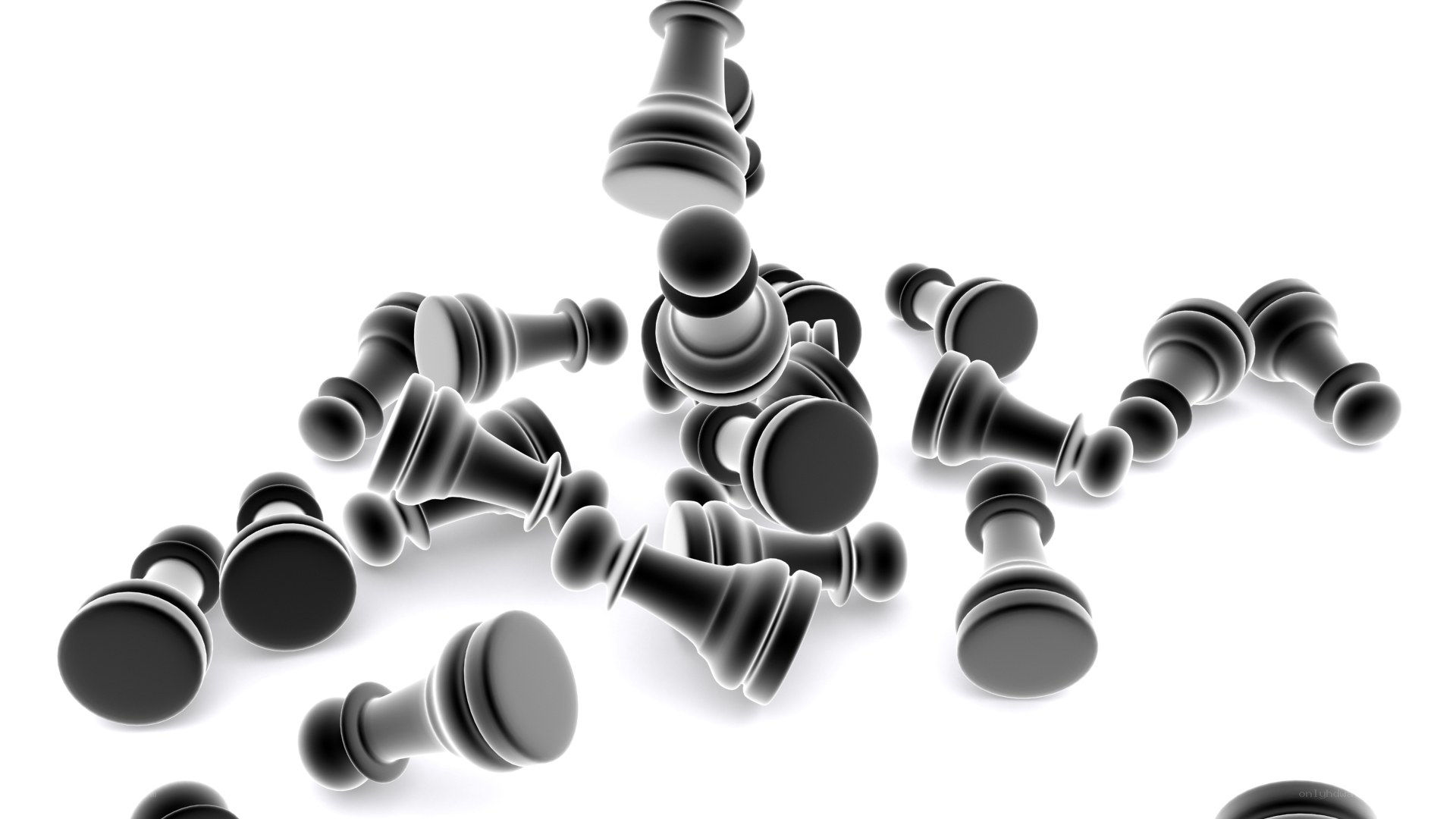 falling chess pawns