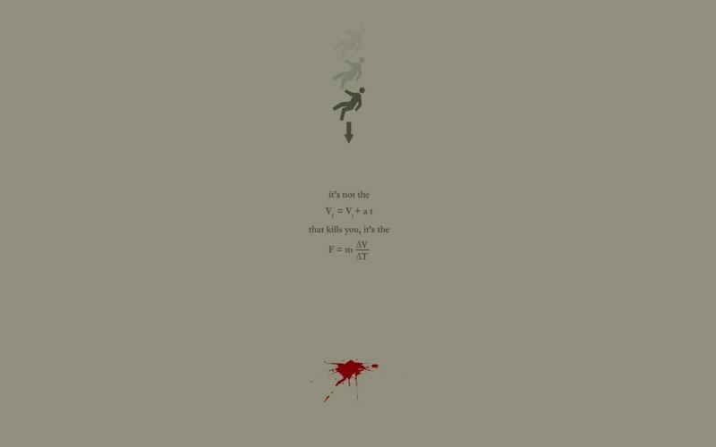 Falling Person and Blood Splatter — Gray