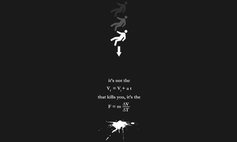 Falling Person Illustration — Black