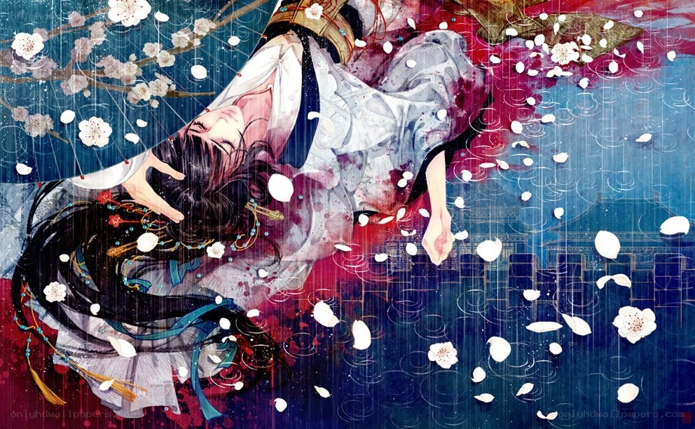 falling petals and a dream