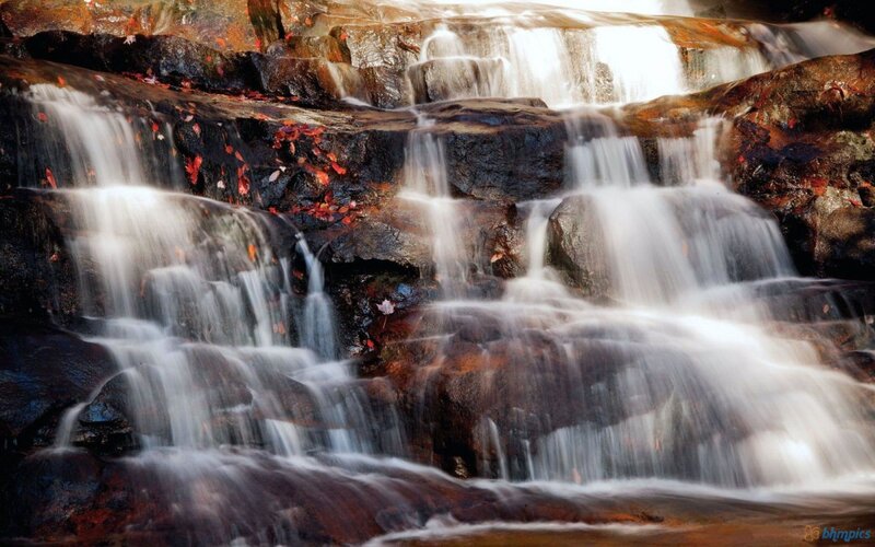 Falling Water over Rocks