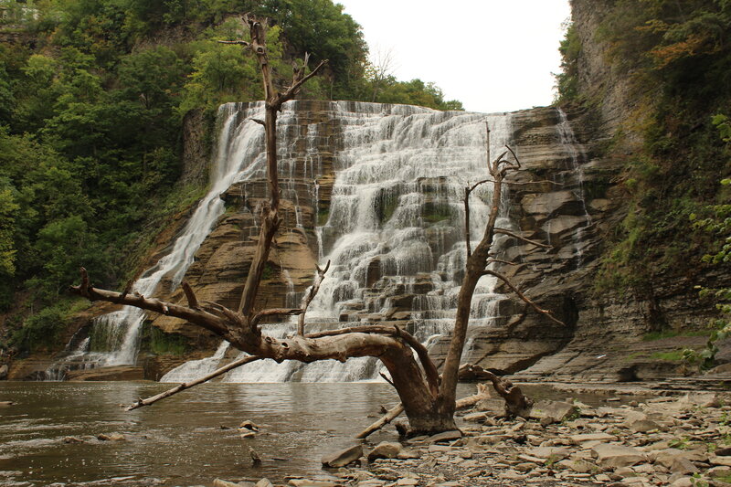 Falling Waterfall — Green