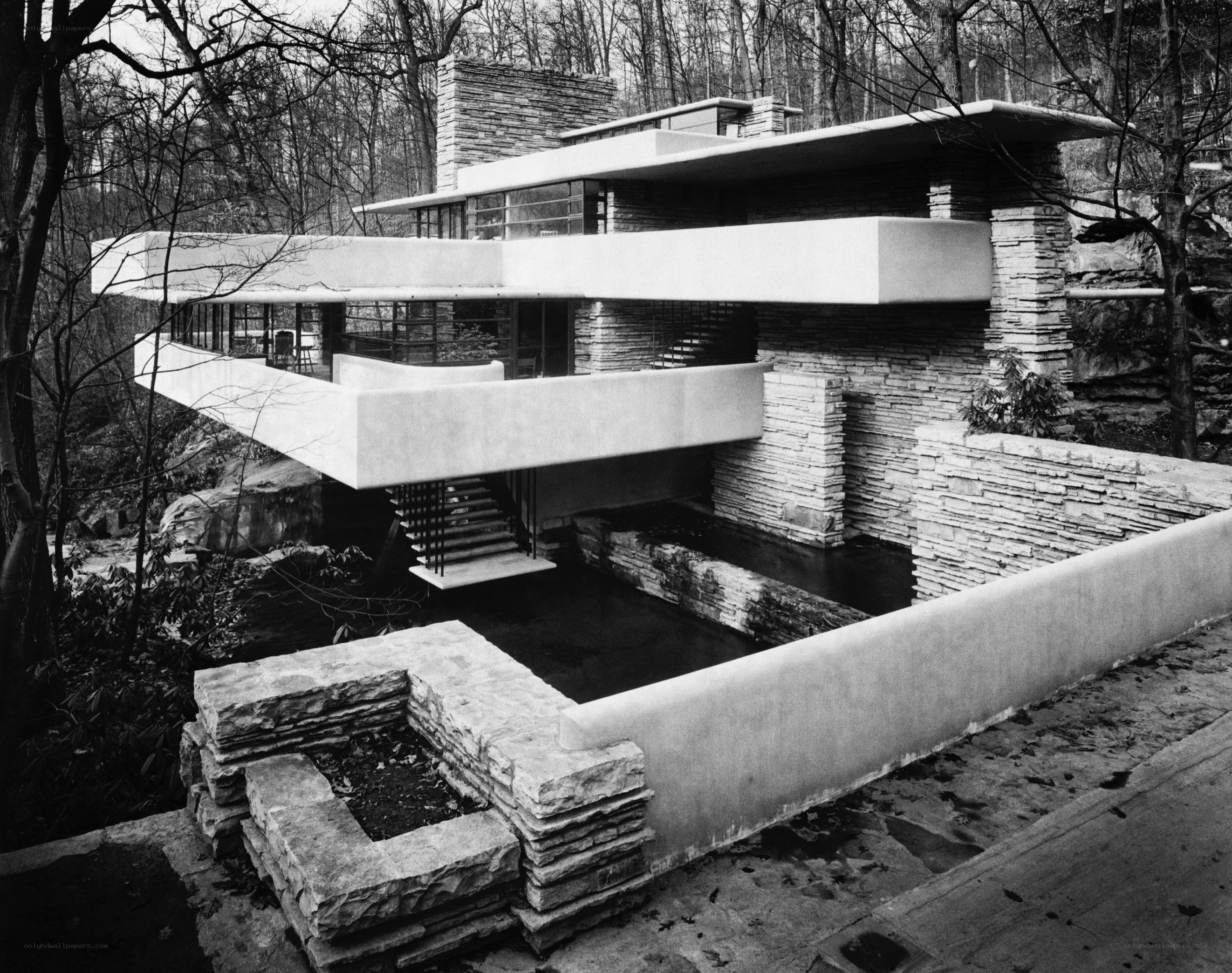 Fallingwater house by Frank Lloyd Wright