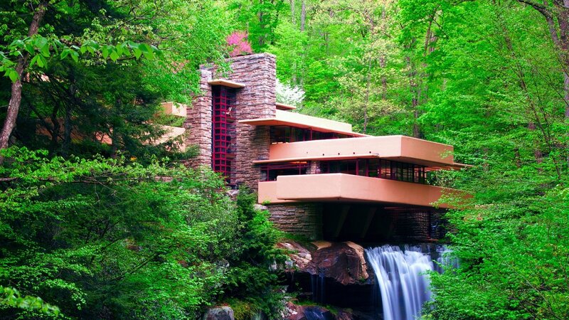 Fallingwater House — Green, Serene, Spring