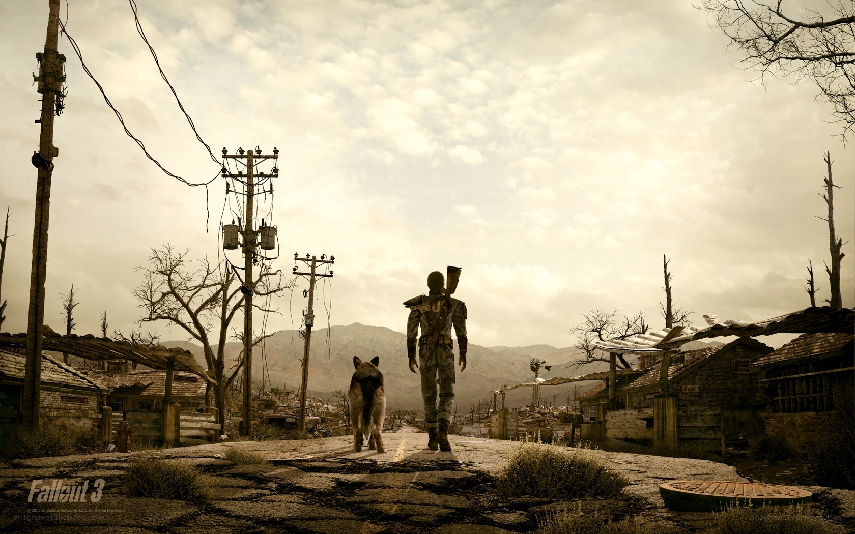 Fallout 3 character and dog