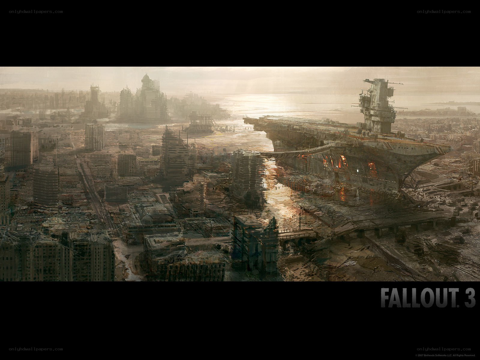 Fallout 3 cityscape concept art