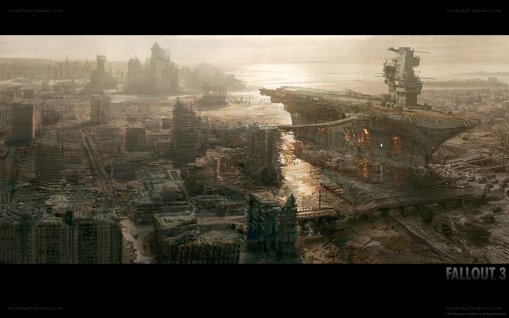 Fallout 3 cityscape concept art