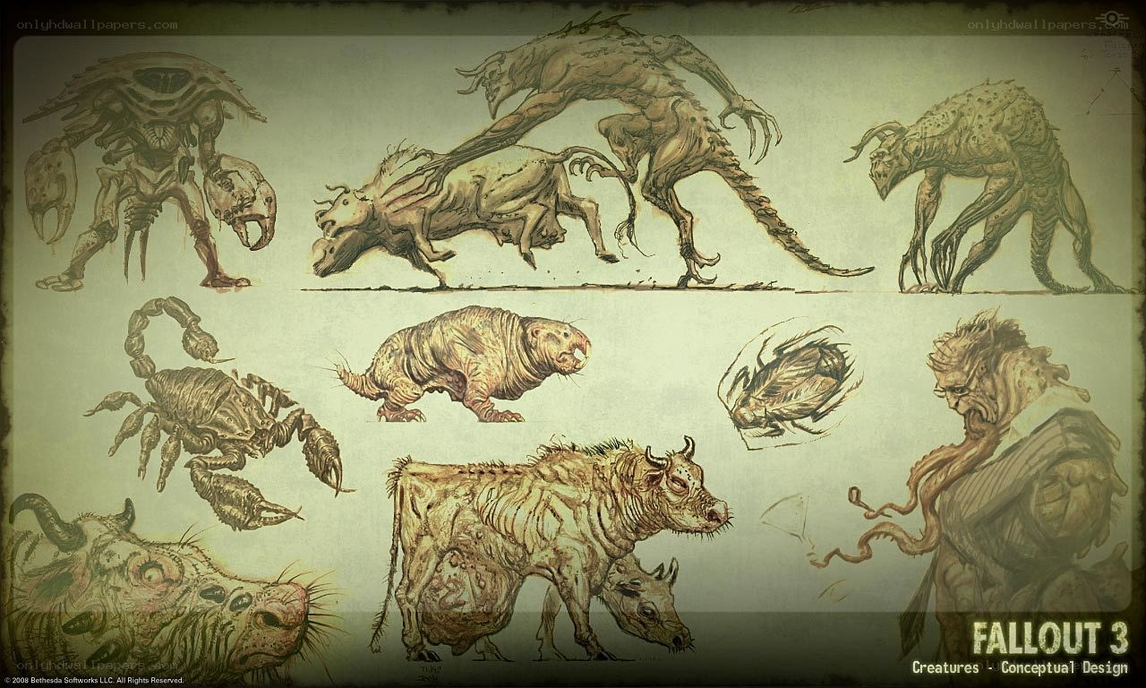 Fallout 3 creature concept art