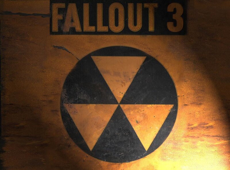 Fallout 3 logo on weathered surface