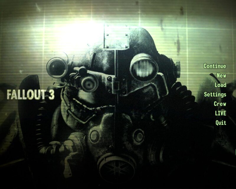 Fallout 3 main menu screen