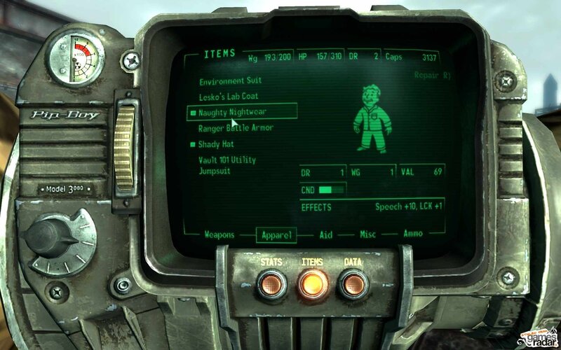 Fallout 3 Pip-Boy interface