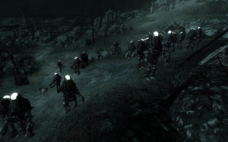 Fallout 3 raiders in dark terrain