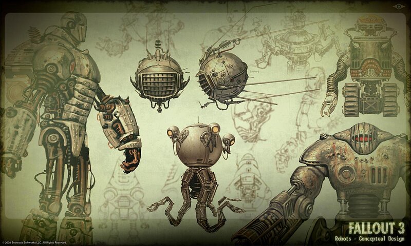 Fallout 3 robot concept art