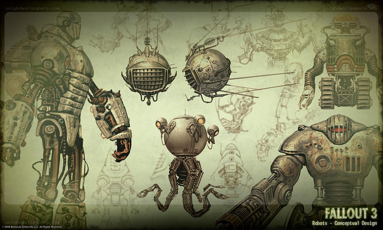 Fallout 3 robot concept art