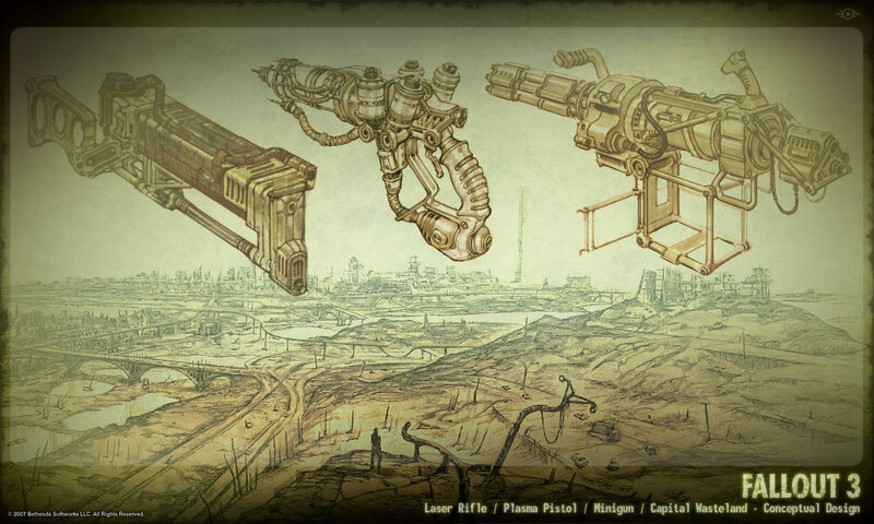 Fallout 3 weapon concept art