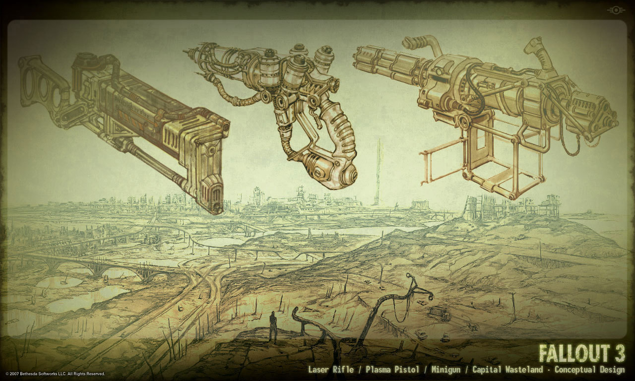 Fallout 3 weapon concept art