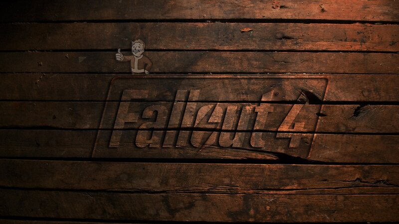 Fallout 4 Logo on Wood