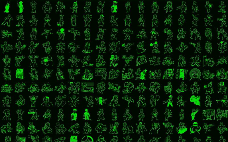 Fallout character icons grid