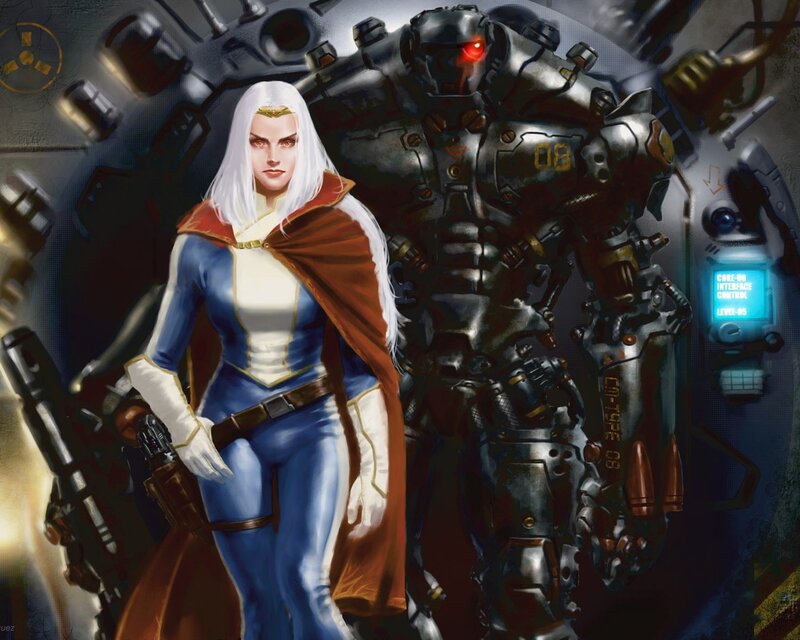 Fallout character with power armor