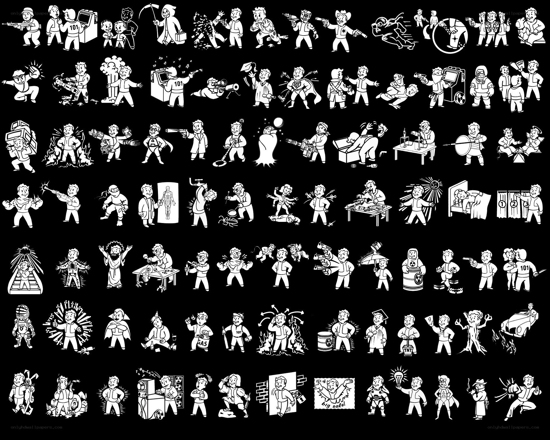 Fallout game achievement icons