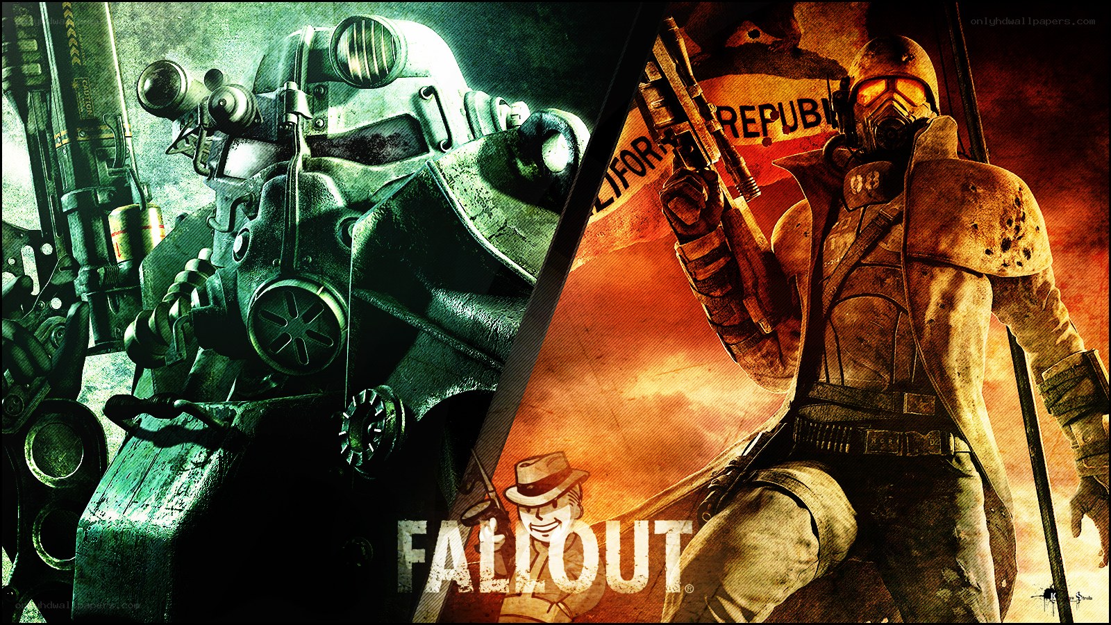 Fallout game artwork collage