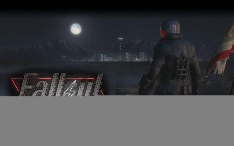 Fallout game scene at night
