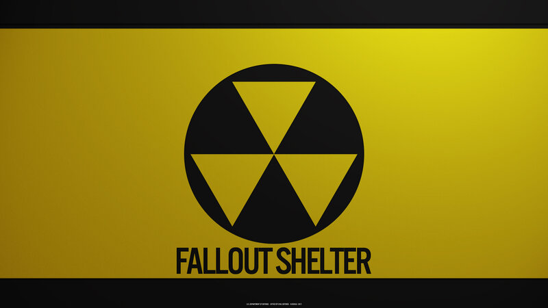 Fallout Shelter Sign — Yellow