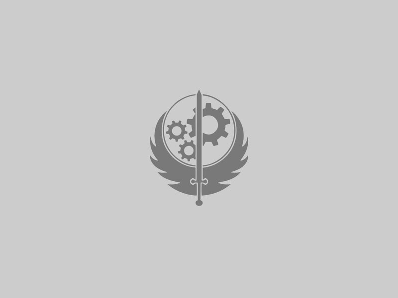 Fallout symbol with gears