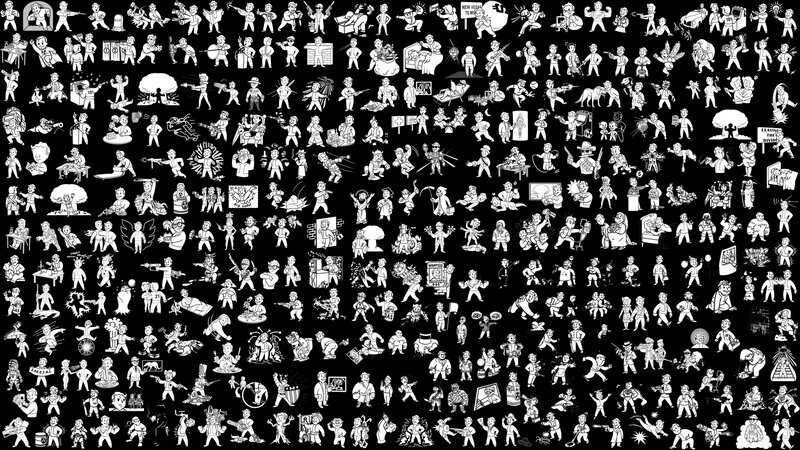 Fallout Vault Boy Icons — Black