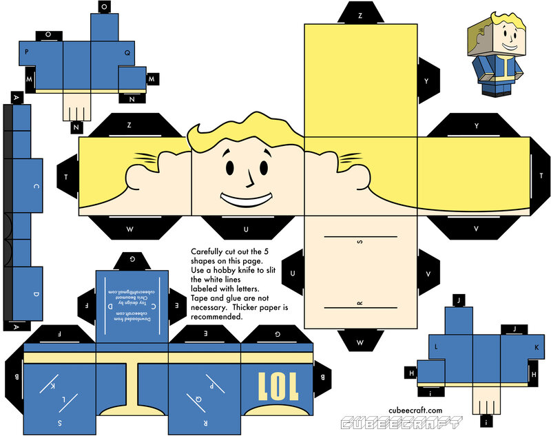 Fallout Vault Boy paper craft