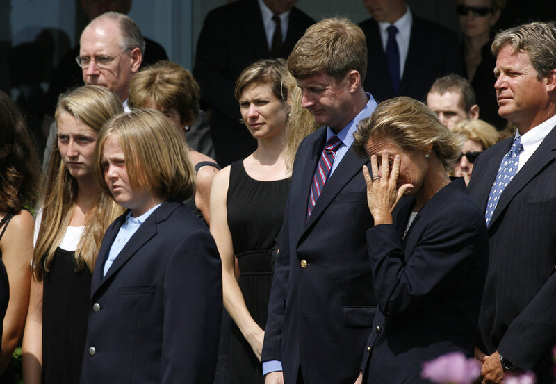 Family at a funeral service