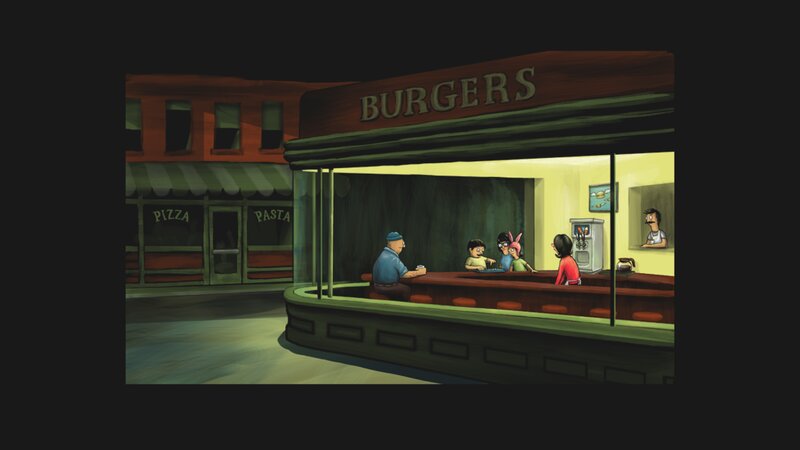Family at Burger Counter