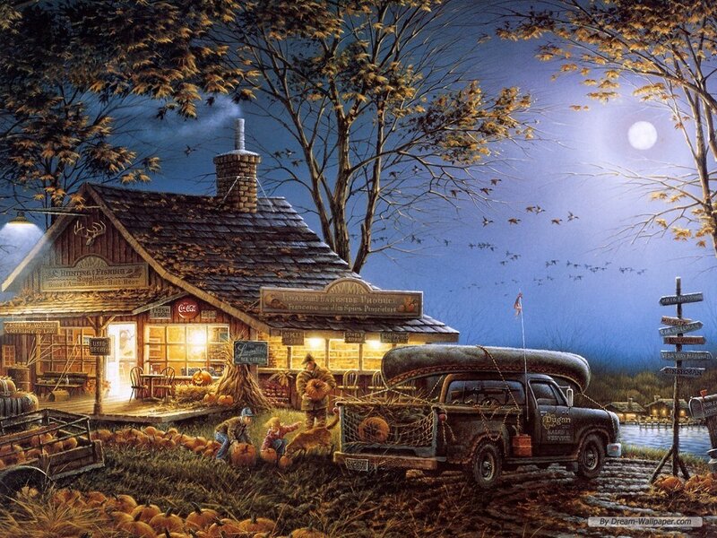 Family at Cabin Porch