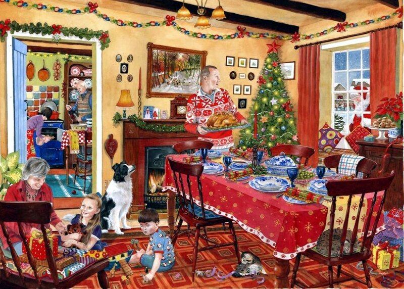 Family at Christmas Dinner