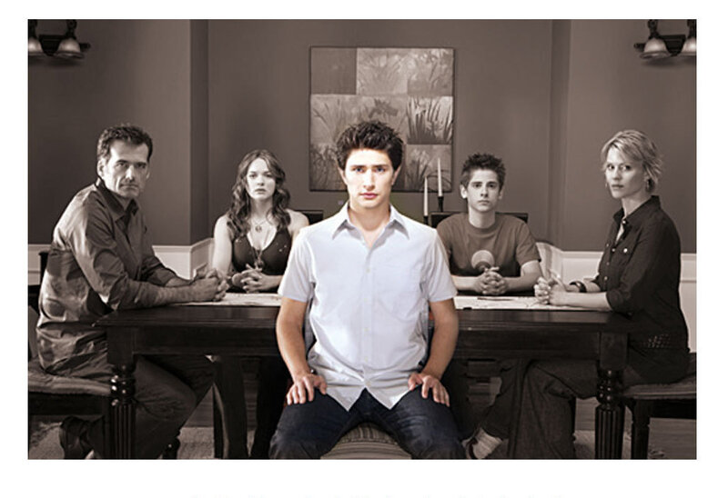 family at dining table