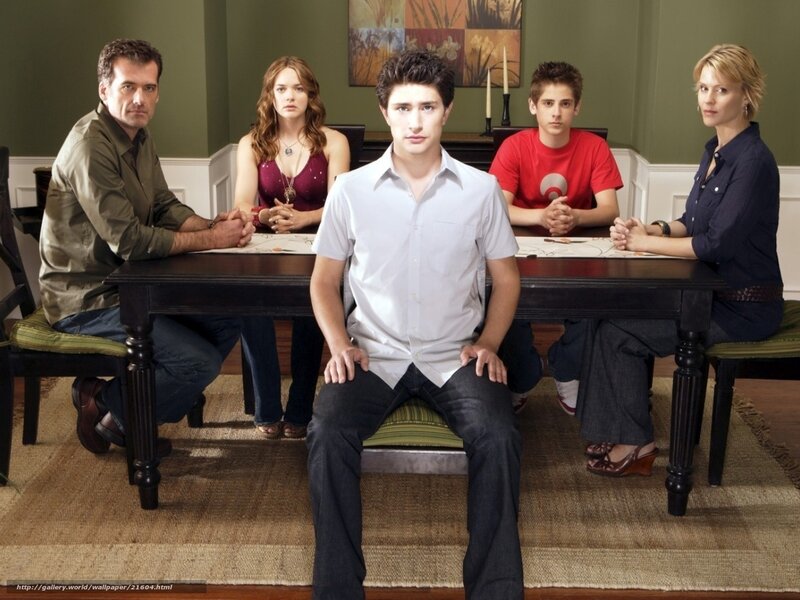 family at dining table