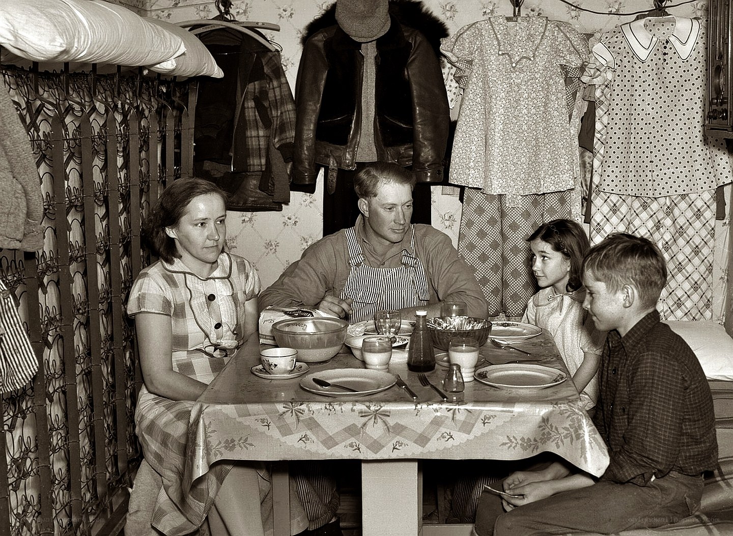 Family at dinner table