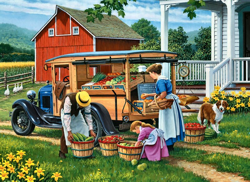 Family at Farm Stand