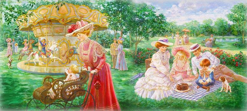 Family at Park Picnic