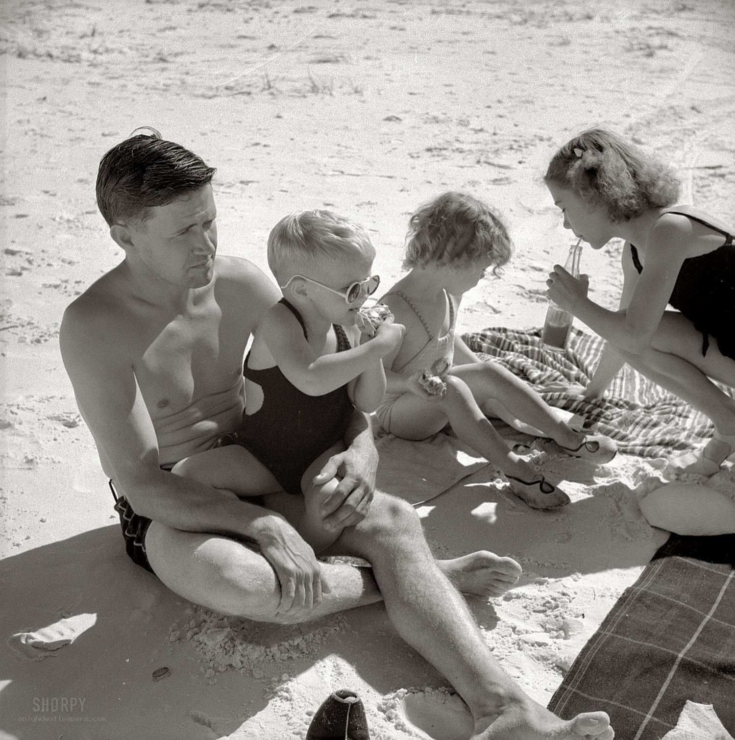Family at the beach