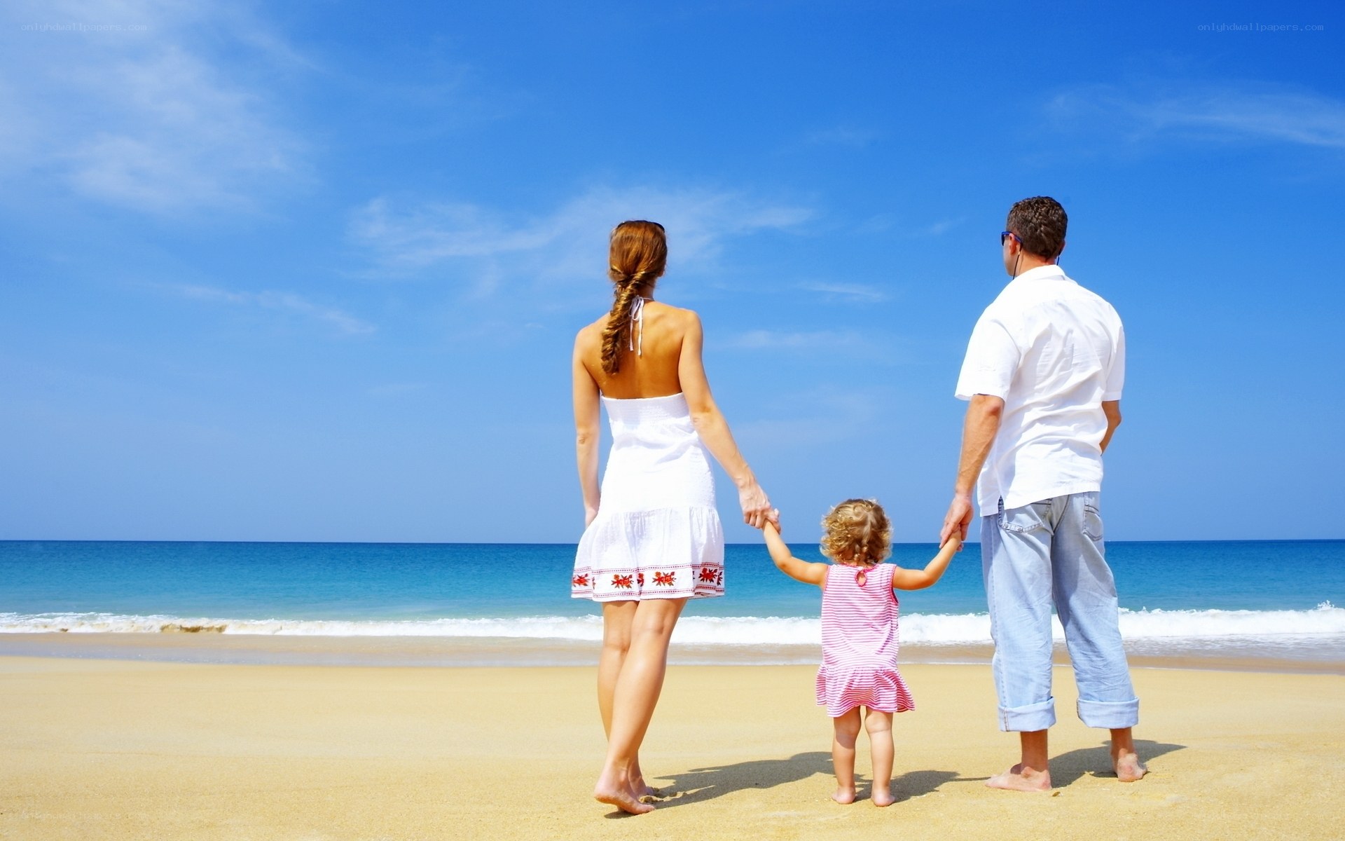 Family at the beach