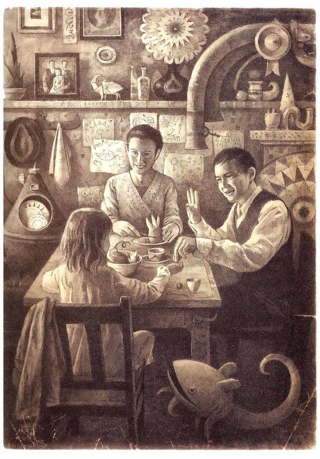 Family at the dinner table