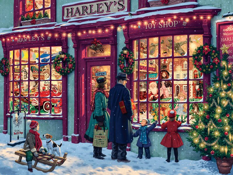 Family at Toy Shop