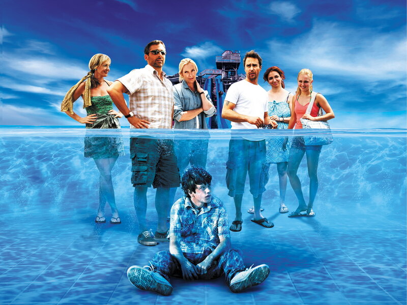 Family at water park