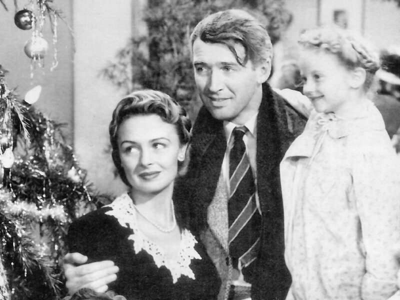 Family by Christmas Tree — Black